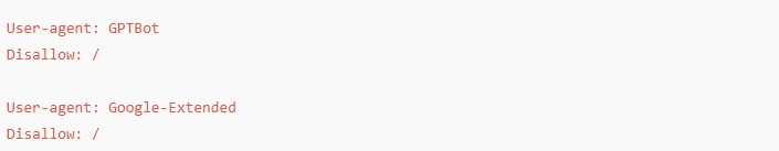 Bonus Blocking AI Bots (Using robots.txt)