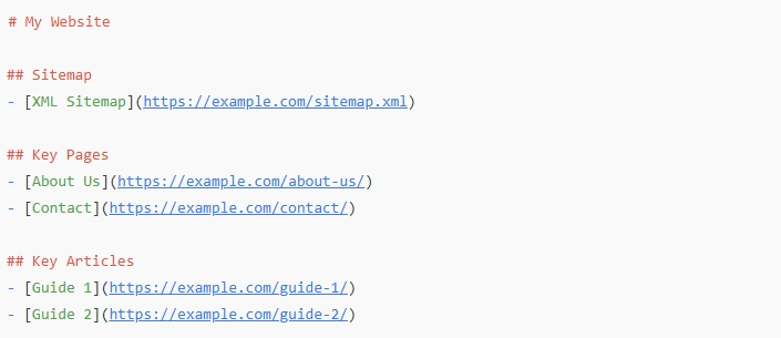 Creating llms.txt Manually
