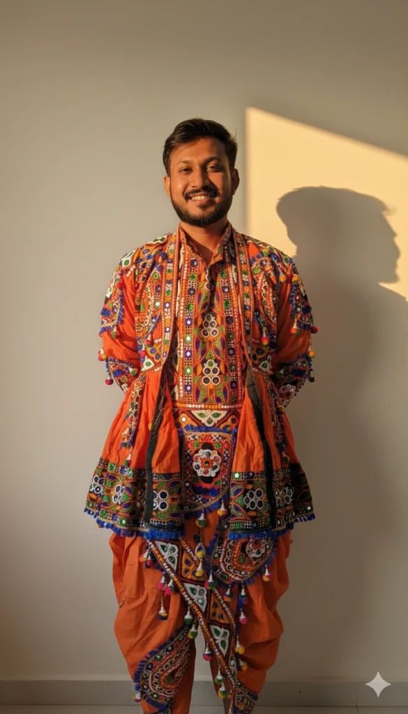 1. Golden Hour Gujarati Kediyu Look