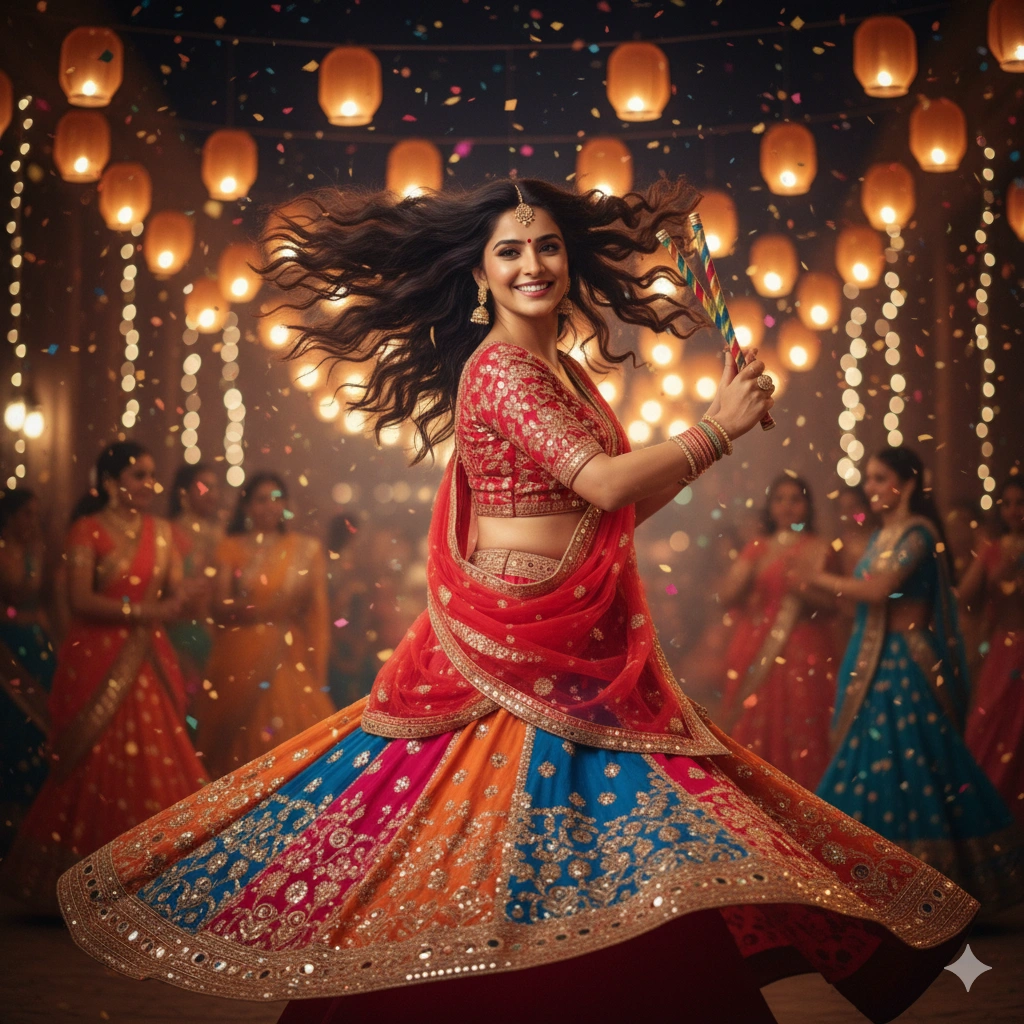 12. Romantic Pinterest Red Ghagra Choli