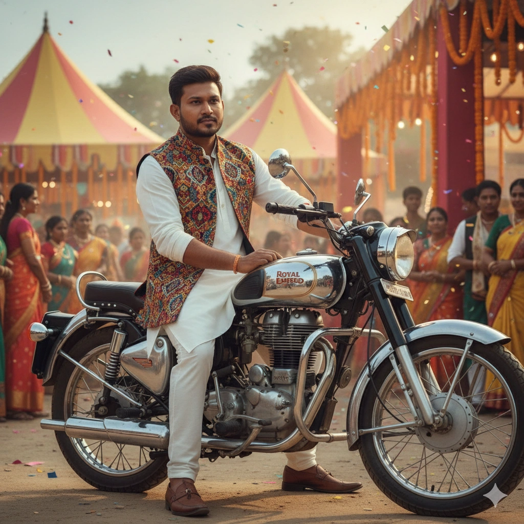 14. Royal Enfield Garba Look