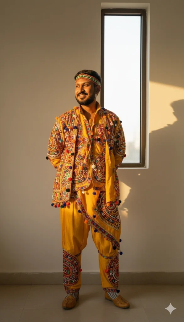 2. Authentic Garba Outfit with Mirror Work