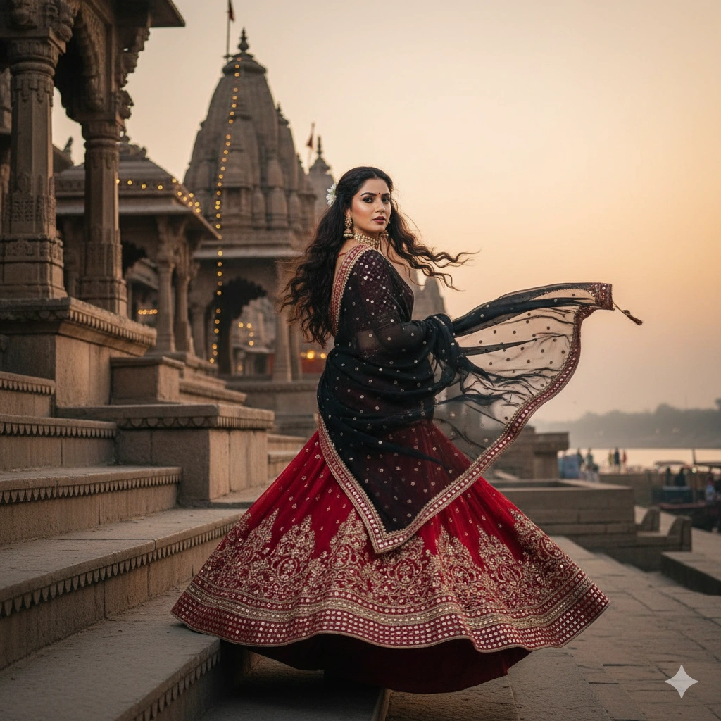 3. Pastel Designer Lehenga Aesthetic