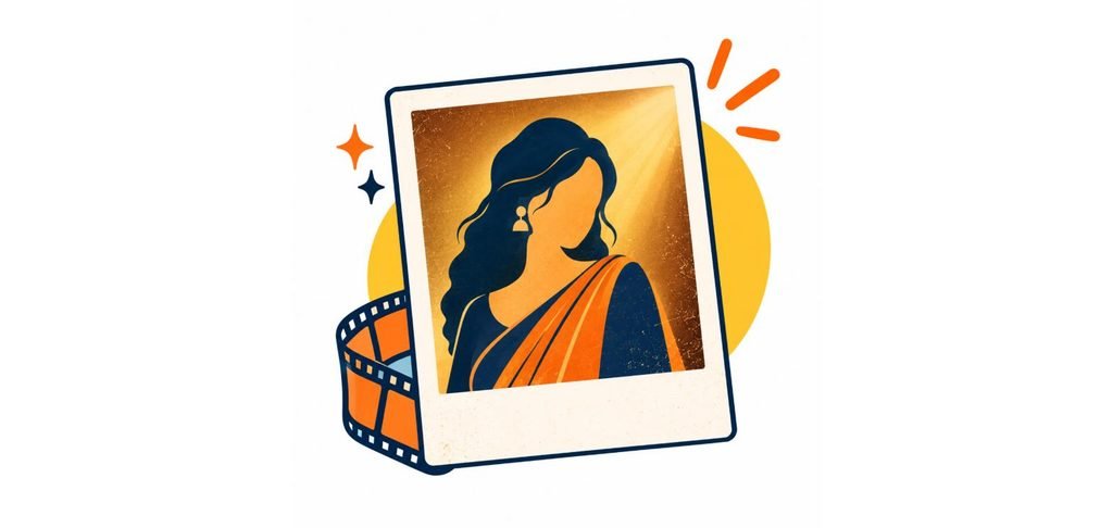 Classic 90s Bollywood portrait style example - AI photo prompt, FSIDM