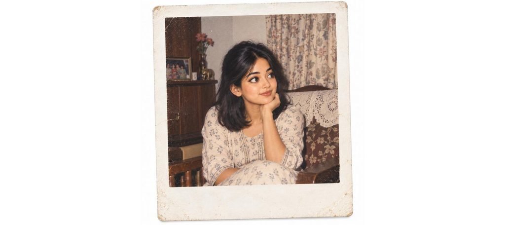 Family album flashback 90s AI photo prompt example, FSIDM
