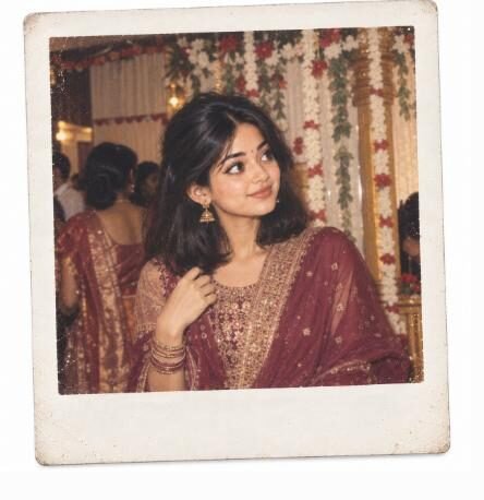 Wedding guest portrait 90s AI photo prompt example, FSIDM